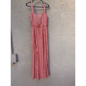 Brand New Auguste Gingham Panneled Maxi Dress